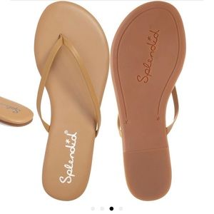 Splendid tan leather flip flop